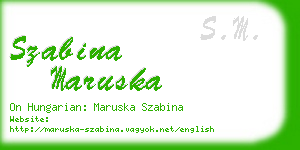 szabina maruska business card